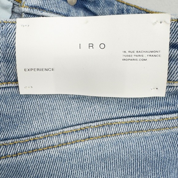 IRO Paris Gaety-19S Slim High Rise Button Fly Light Wash Denim Jeans Size 27 NWT